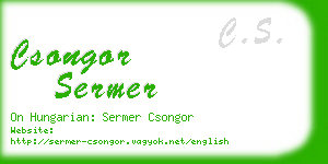 csongor sermer business card